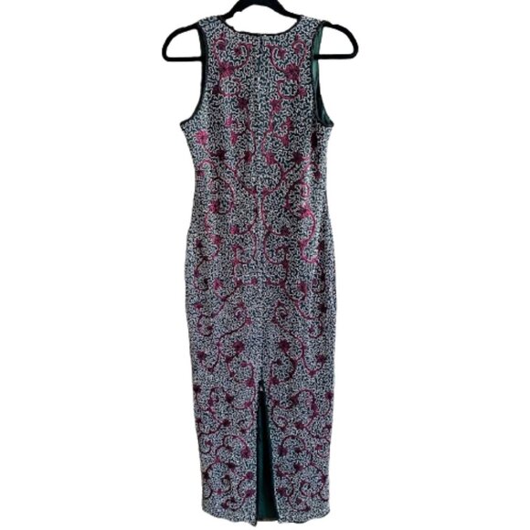 Vintage maxi embroidery and beads fitted dress - Picture 14 of 16